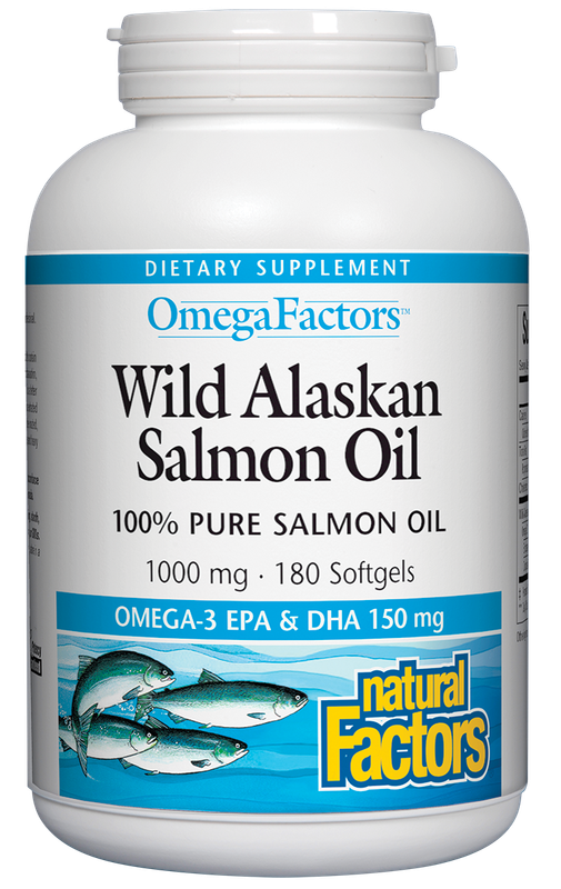 Natural Factors - Wild Alaskan Salmon Oil 1000 mg - 180 Softgels