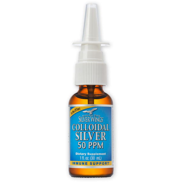Natural Path Silver Wings - Colloidal Silver 50 PPM Liquid - 1 oz