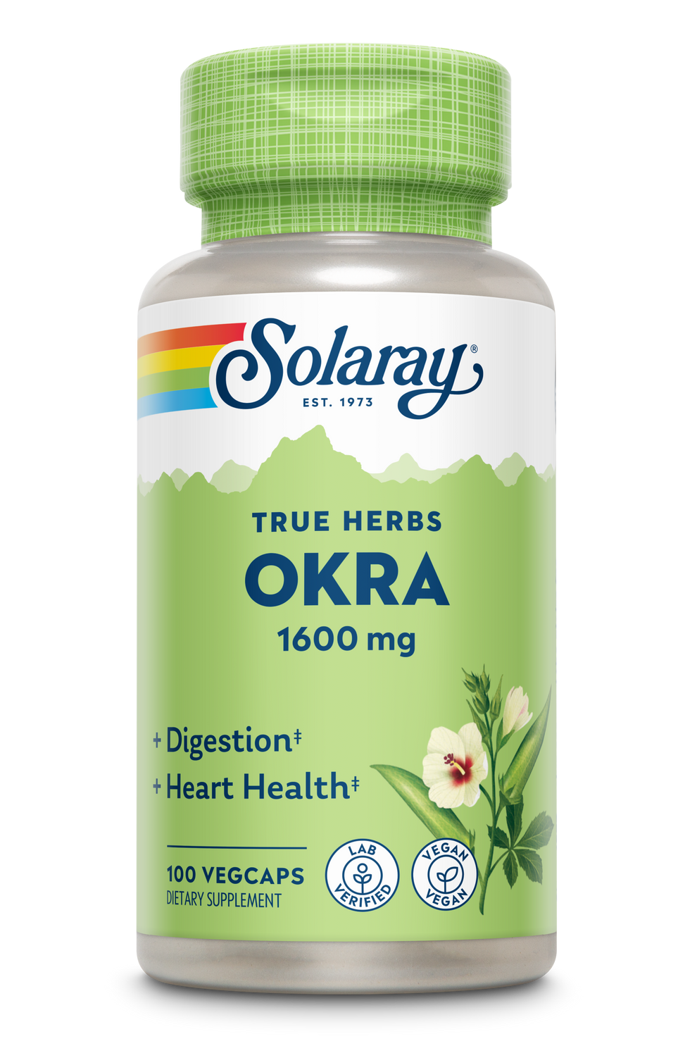 Solaray - Okra Fruit - 100 Veg Capsules