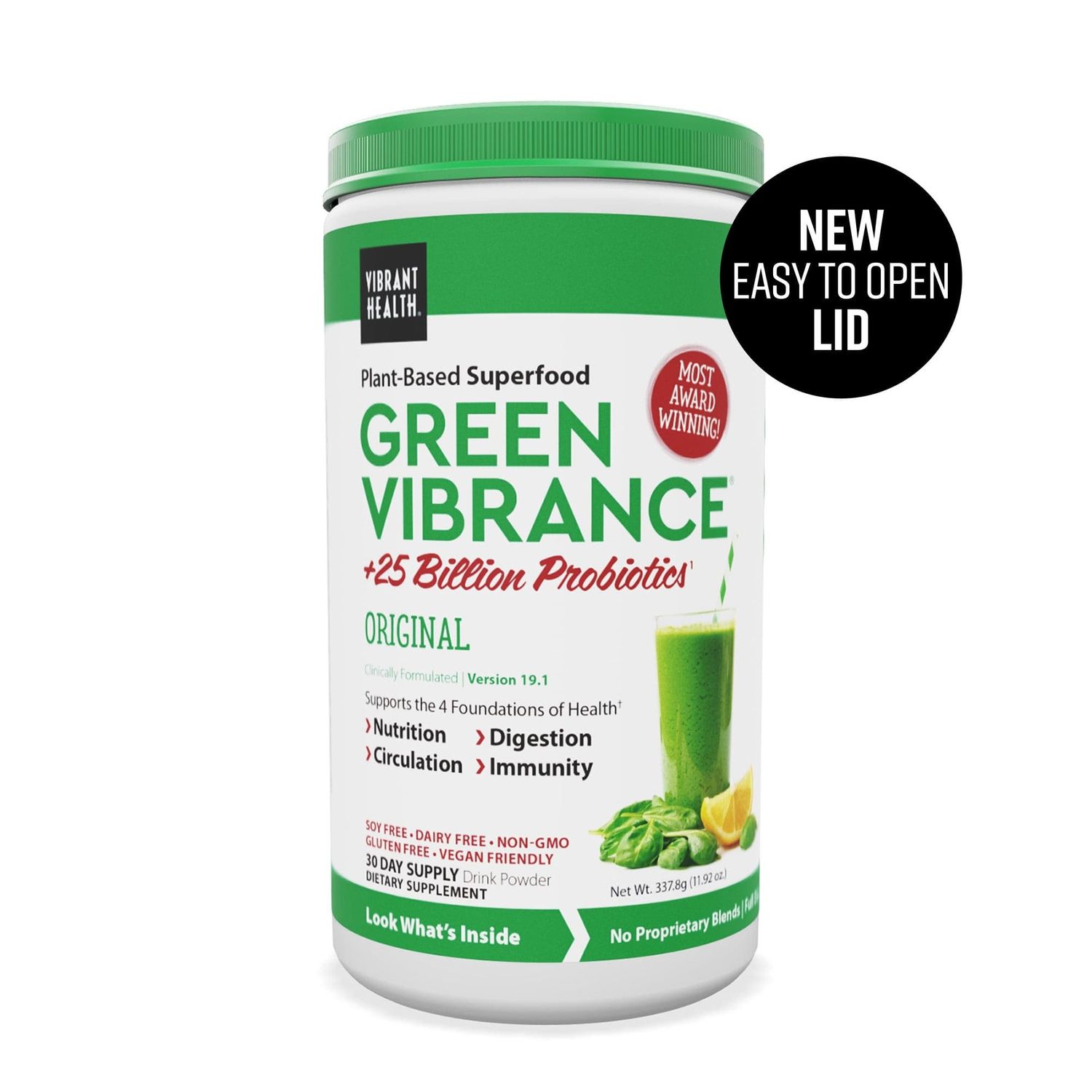 Vibrant Health - Green Vibrance + Probiotics - 11.92 oz