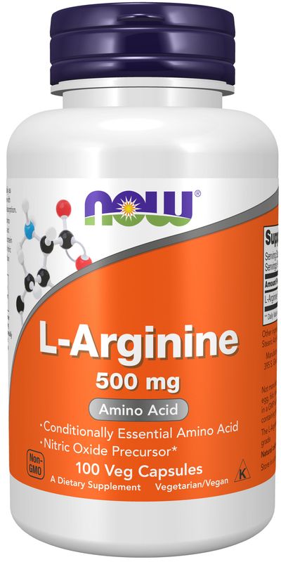 Now - Arginine 500mg - 100 Capsules