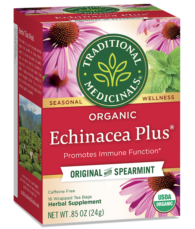Traditional Medicinals - Organic Echinacea Plus Herbal Tea - 16 Bags