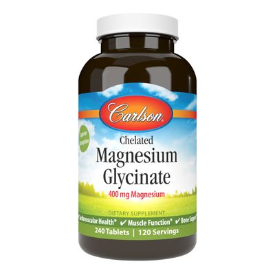 Carlson - Chelated Magnesium Glycinate 400 mg - 240 Capsules