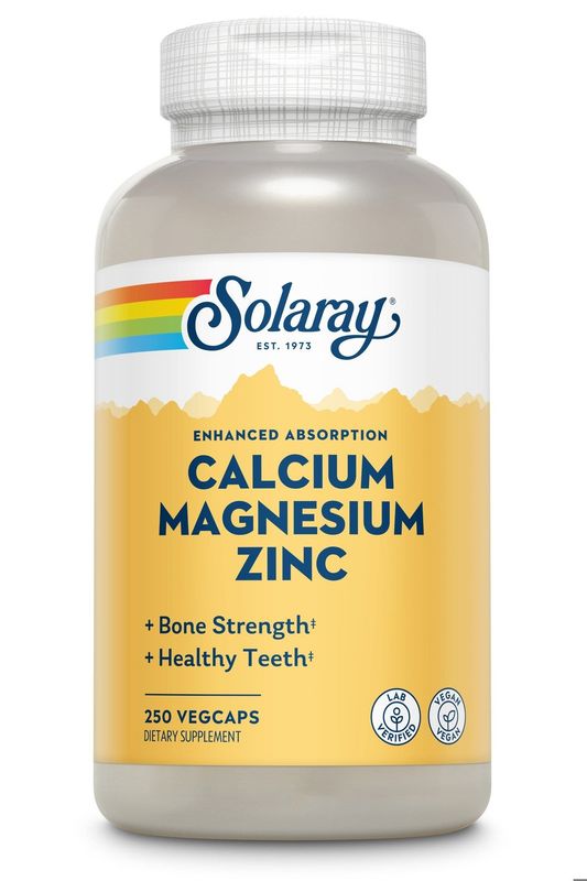 Solaray - Calcium Magnesium Zinc - 250 Capsules