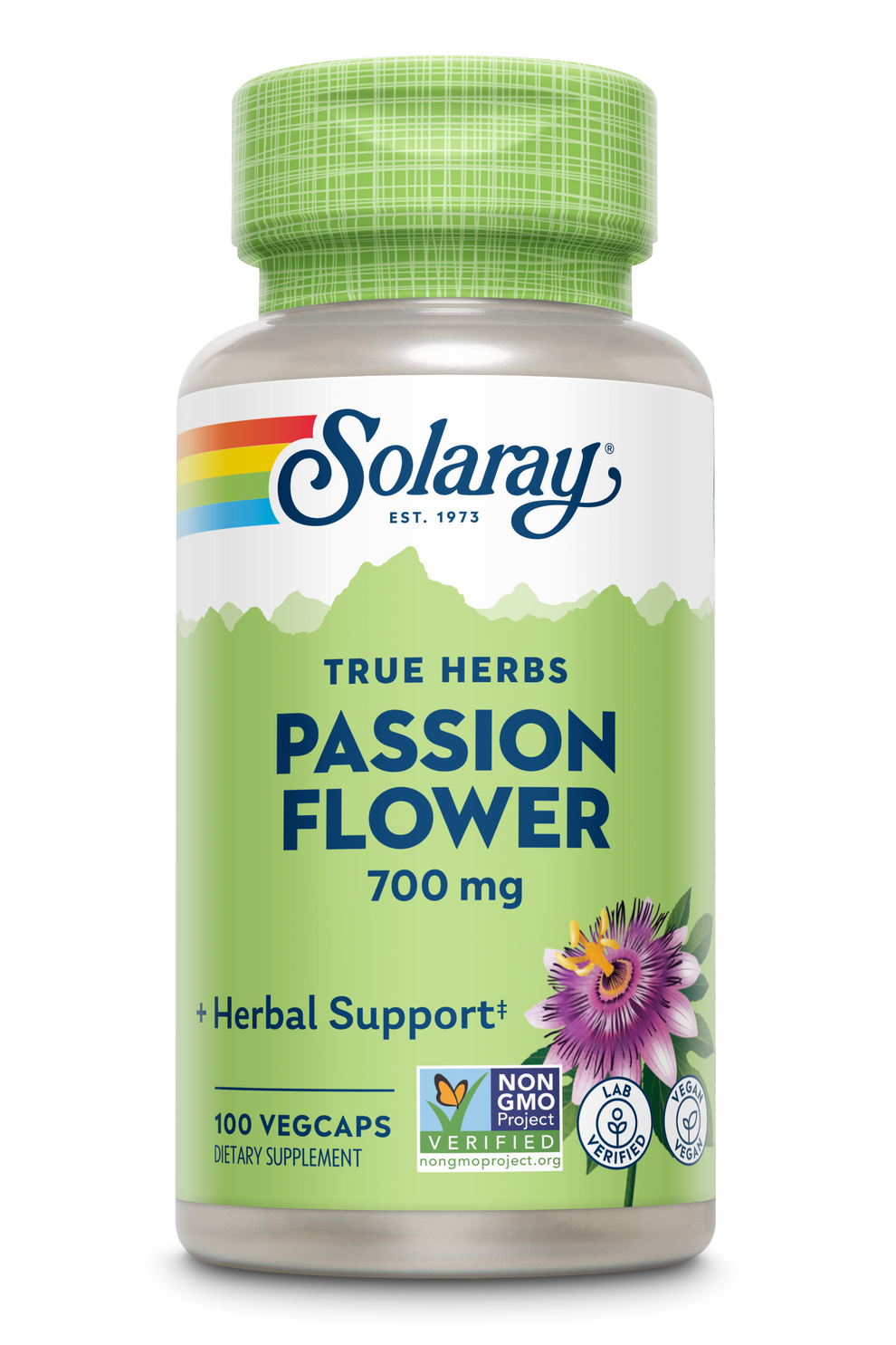 Solaray - Passion Flower - 100 Capsules