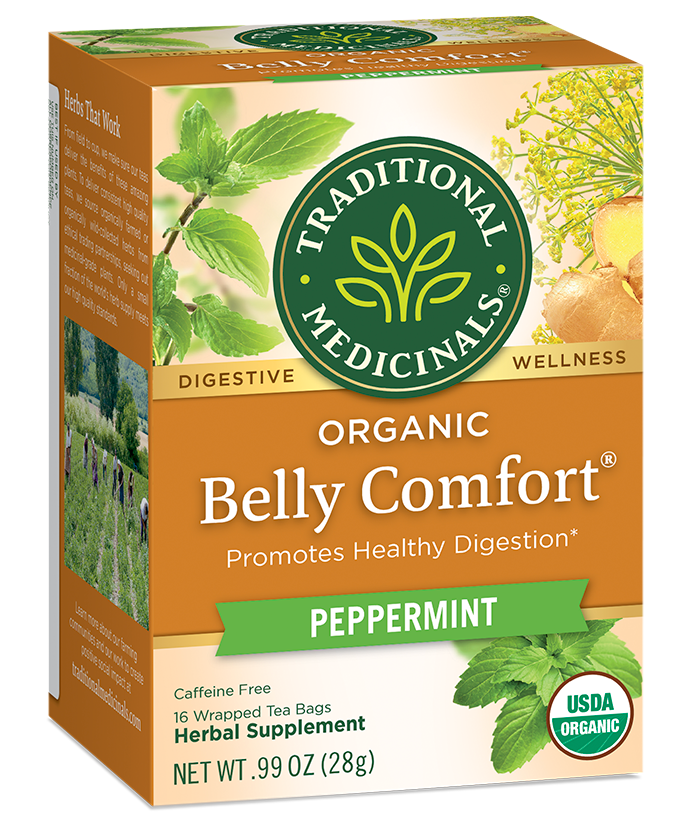 Traditional Medicinals - Belly Comfort Peppermint - Caffeine Free - 16 Bags