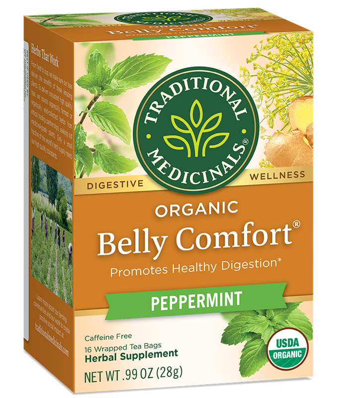 Traditional Medicinals - Belly Comfort Peppermint - Caffeine Free - 16 Bags