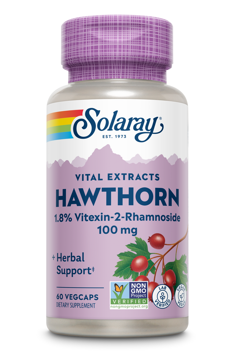 Solaray - Hawthorne Extract 100 mg - 60 Capsules