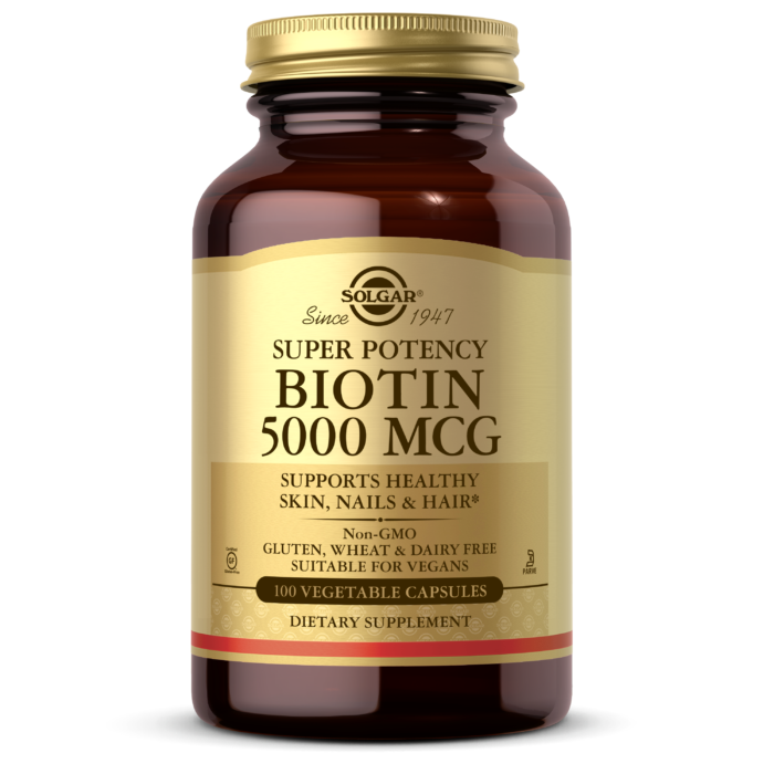 Solgar - Biotin 5000 mcg - 100 Veg Capsules