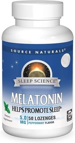 Source Naturals - Melatonin 5mg Pmint - 50 Lozenges