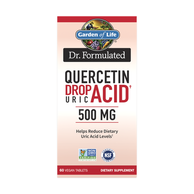 Garden of Life - Dr. Formulated Quercetin Drop Uric Acid 500mg - 60 Vegan Tablets Garden of Life - Dr. Formulated Quercetin Drop Uric Acid 500mg - 60 Vegan Tablets