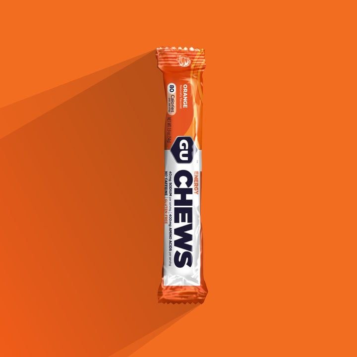 Gu - Box of Orange Energy Chews - 18 Sleeves