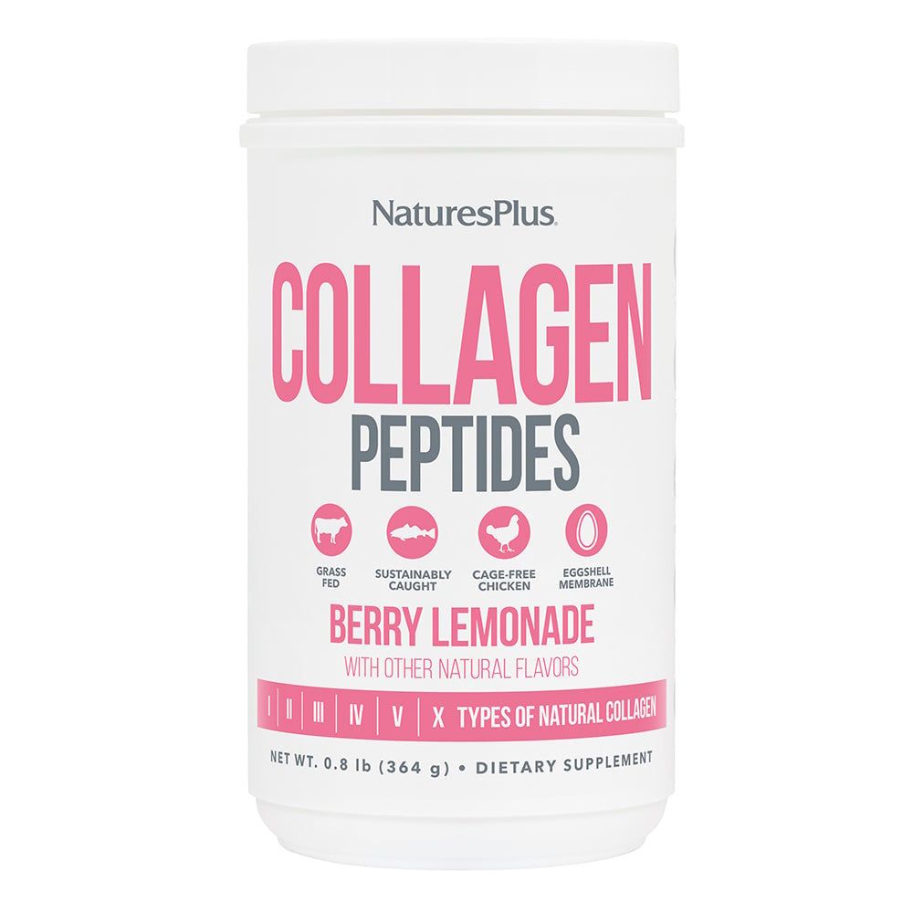 Natures Plus - Collagen Peptides Berry Lemonade - 364 grams