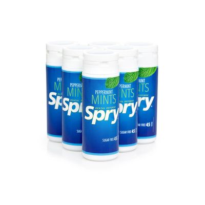 Xlear - Box of Spry Mints Peppermint - 6 Tubes Xlear - Box of Spry Mints Peppermint - 6 Tubes