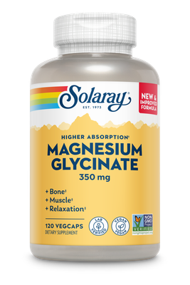 Solaray - Magnesium Glycinate 350 mg - 120 Veg Capsules