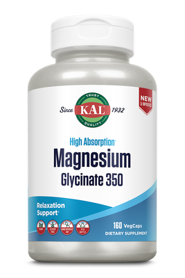 Kal - Magnesium Glycinate 350mg - 160 Veg Capsules
