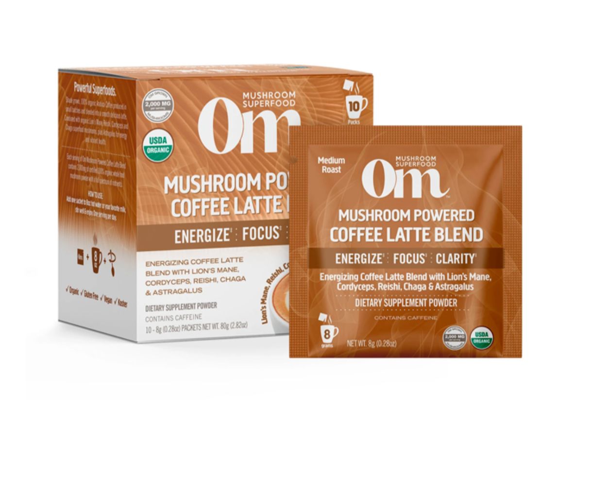 Om - Box of Mushroom Coffee Latte Blend - 10 Pack