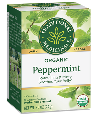 Traditional Medicinals - Organic Peppermint Herbal Tea - Caffeine Free - 16 Bags Traditional Medicinals - Organic Peppermint Herbal Tea - Caffeine Free - 16 Bags