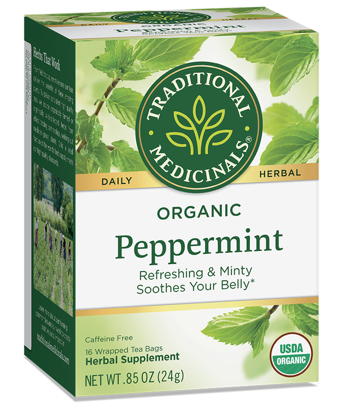 Traditional Medicinals - Organic Peppermint Herbal Tea - Caffeine Free - 16 Bags