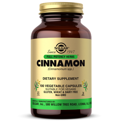 Solgar - Cinnamon - 100 Veg Capsules