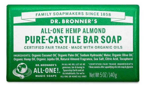 Dr Bronners - Pure Castile Barsoap Hemp Almond - 5 oz
