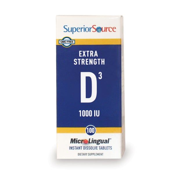 Superior Source - Microlingual Extra Strength D3 1,000 - 100 Tablets