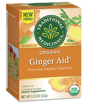 Traditional Medicinals - Organic Ginger Aid Herbal Tea - 16 Bags