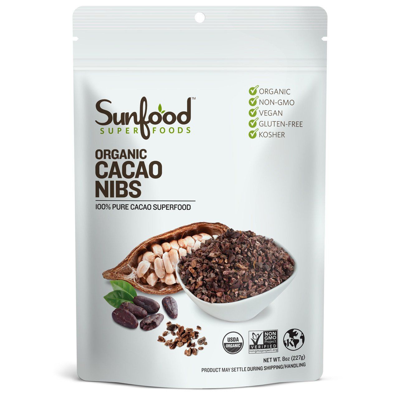 Sunfood - Chocolate Cacao Nibs - 8 oz