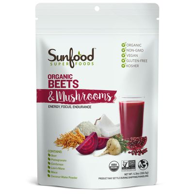 Sunfood - Organic Beets &amp; Mushrooms - 5.31 oz