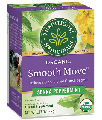 Traditional Medicinals - Organic Smooth Move Peppermint Herbal Tea - 16 Bags Traditional Medicinals - Organic Smooth Move Peppermint Herbal Tea - 16 Bags