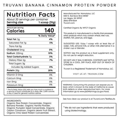 Truvani - Protein Banana Cinnamon - 20 Servings