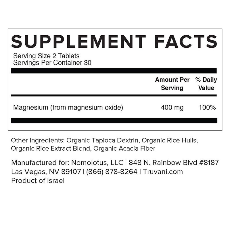 Truvani - Magnesium - 60 Tablets