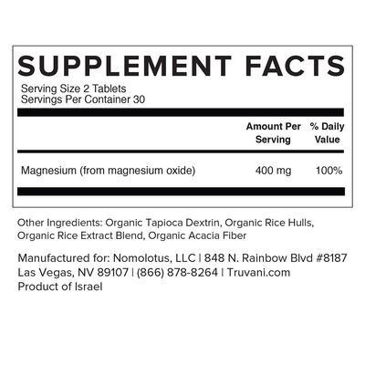 Truvani - Magnesium - 60 Tablets