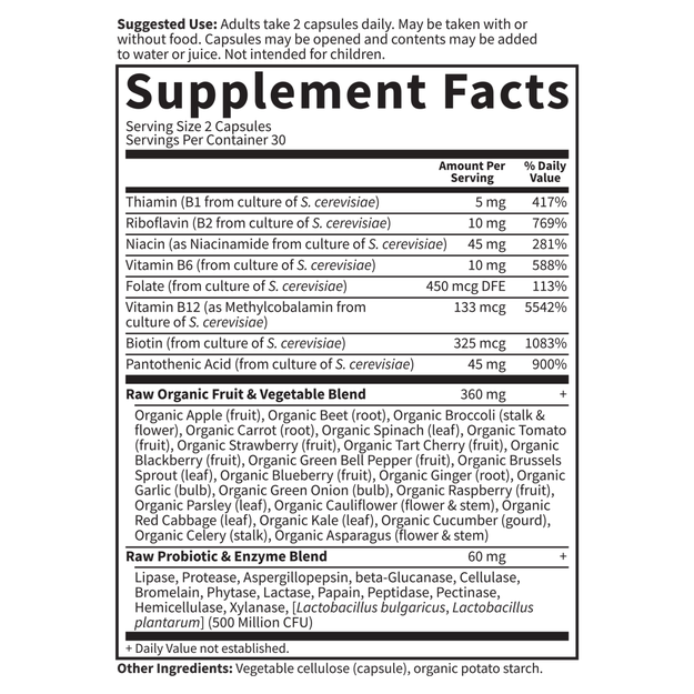Garden of Life - Vitamin Code Raw B-Complex - 60 Capsules