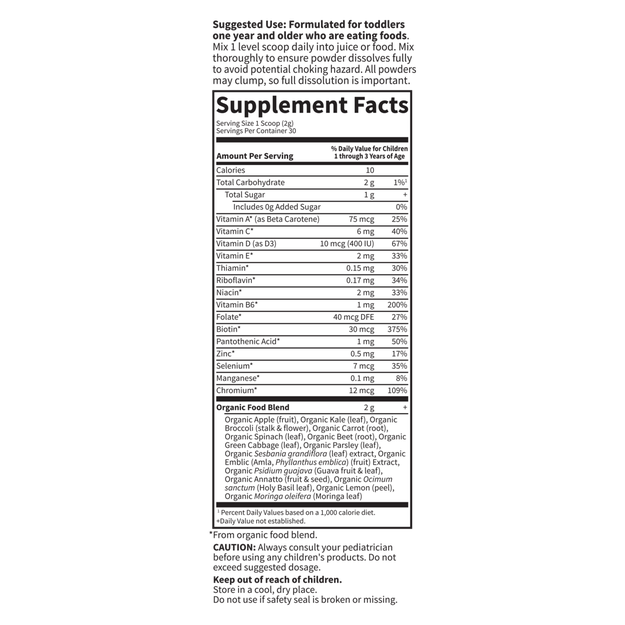 Garden of Life - Kids Multivitamin Powder - 60 grams