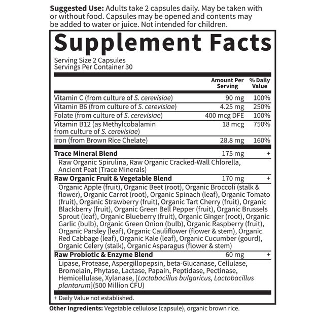 Garden of Life - Vitamin Code Healthy Blood - 60 Capsules