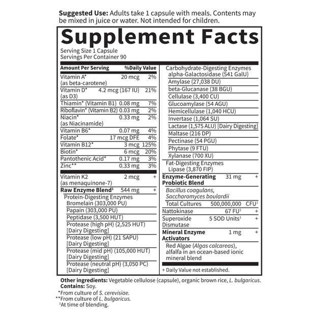 Garden of Life - Raw Enzymes Women - 90 Capsules