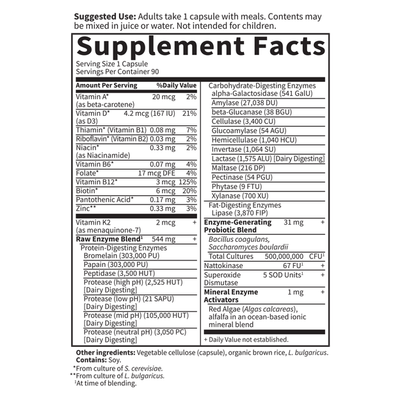 Garden of Life - Raw Enzymes Women - 90 Capsules