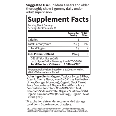 Garden of Life - Kids Probiotic 3 Billion - 30 Gummies