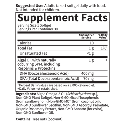 Garden of Life - Dr. Formulated Vegan Dha - 30 Softgels