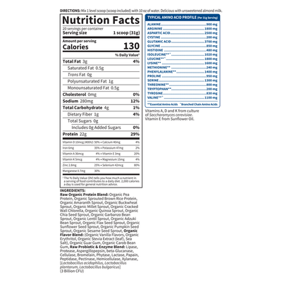 Garden of Life - Raw Organic Protein Vanilla - 620 g