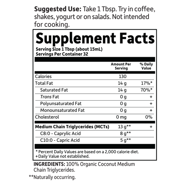 Garden of Life - Dr. Formulated Brain Health 100% Organic Coconut Mct Oil Unflavored - 16 oz