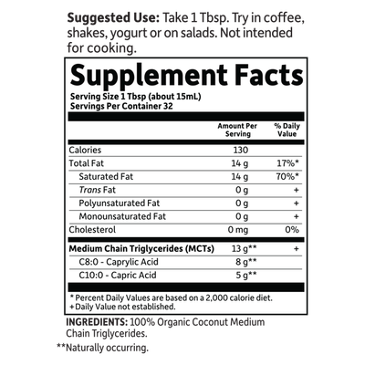 Garden of Life - Dr. Formulated Brain Health 100% Organic Coconut Mct Oil Unflavored - 16 oz