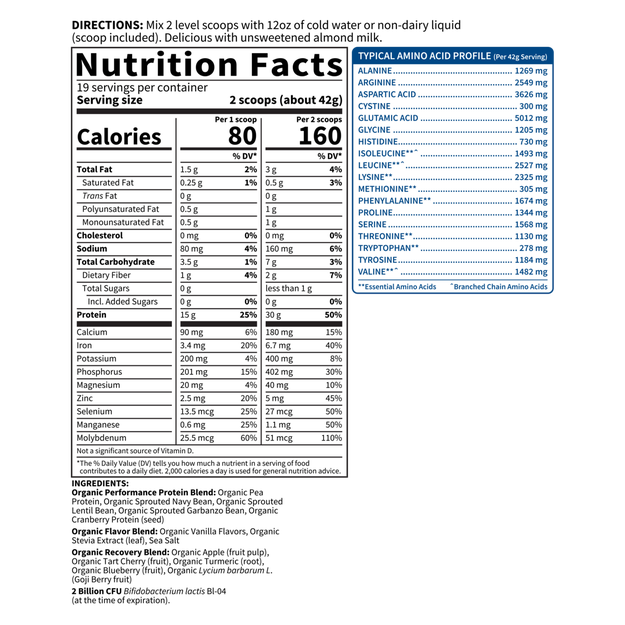 Garden of Life - Sport Organic Plant Based Protein Vanilla - 806 g
