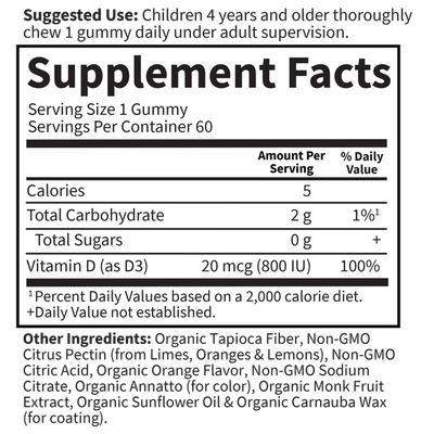 Garden of Life - Kids Vitamin D3 800 IU - 60 Gummies