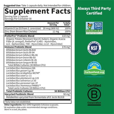 Garden of Life - Dr. Formulated Probiotics Immune 50 Billion - 30 Veg Capsules