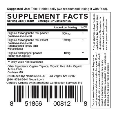 Truvani - Ashwagandha - 30 Tablets