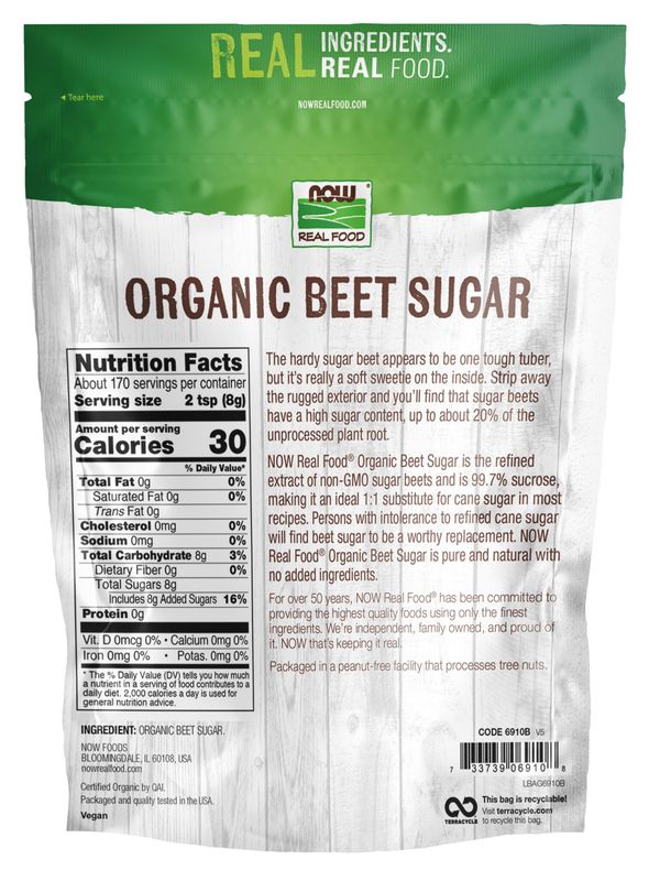 Now - Organic Beet Sugar - 3 lb