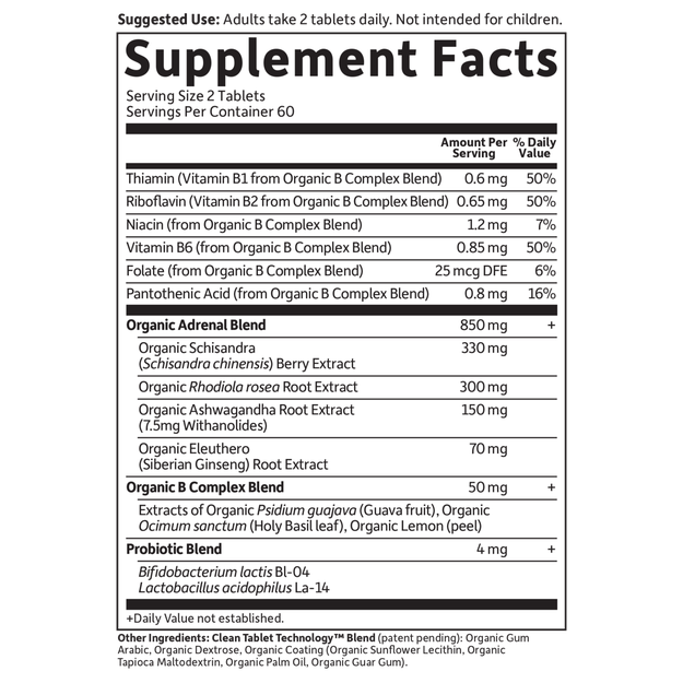 Garden of Life - Mykind Organics Adrenal Daily Balance - 120 Veg Tablets