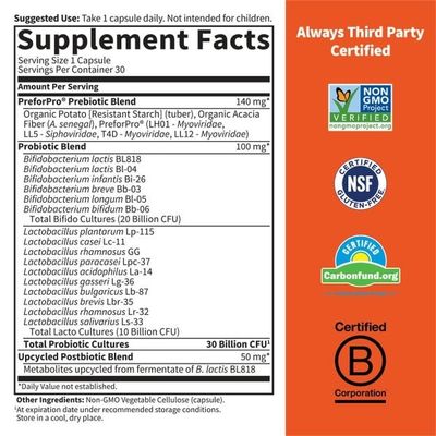Garden of Life - Dr. Formulated Probiotics 30 Billion - 30 Veg Capsules